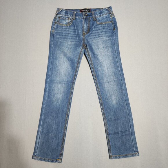 Guess Jeans women's junior size 10 denim blue colour straight leg low-rise - Picture 1 of 13